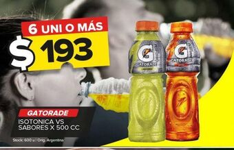 Carrefour Maxi Bebida isotónica gatorade vs sabores x 500cc oferta
