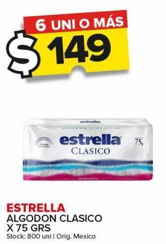 Carrefour Maxi Algodón clásico estrella x 75g oferta
