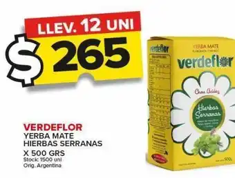Carrefour Maxi Yerba mate verdeflor hierbas serranas 500g oferta