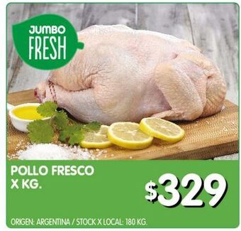 Jumbo Pollo fresco x kg oferta