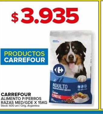 Carrefour Maxi Alimento para perros carrefour razas med/gde x 15kg oferta