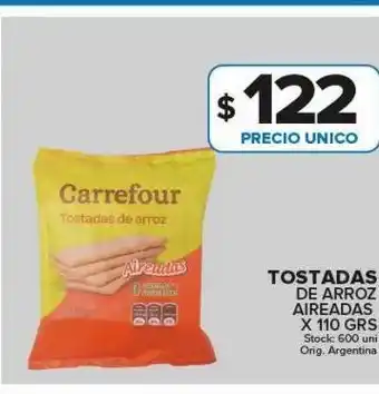 Carrefour Maxi Tostadas de arroz aireadas carrefour x 110g oferta