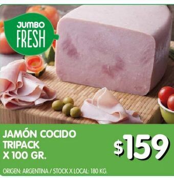 Jumbo Jamón cocido tripack oferta