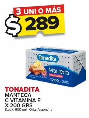 Carrefour Maxi Manteca tonadita c vit e x 200g oferta