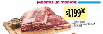 La Anonima Tapa de asado oferta