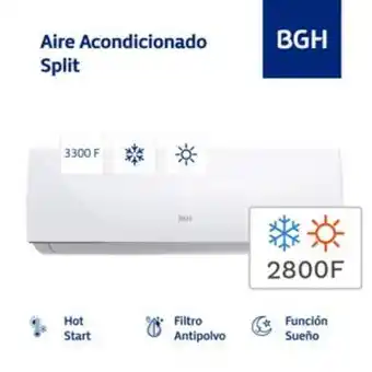 Frávega Aire acondicionado split bgh bs35wcau 2800f oferta