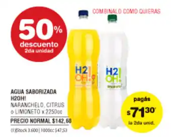Atomo Conviene Agua Saborizada H20H! oferta