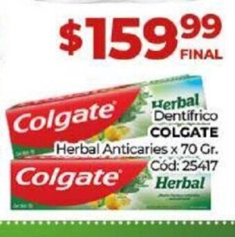 Diarco Dentifrico Colgate Herbal Anticaries x 70 gr oferta