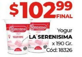 Diarco Yogur La Serenisima x 190 gr oferta