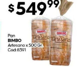 Diarco Pan Bimbo Artesano x 500 gr. oferta