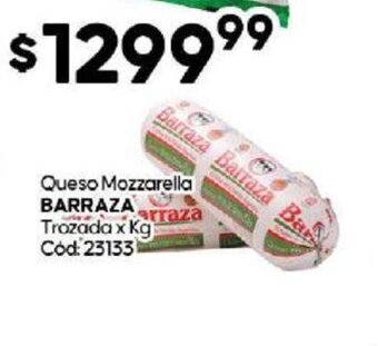 Diarco Queso Mozzarella Barraza Trozada x kg, oferta