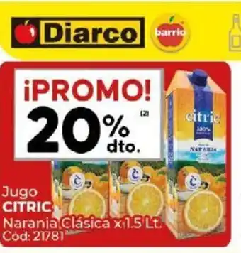 Diarco Jugo Citric Naranja Clásica oferta