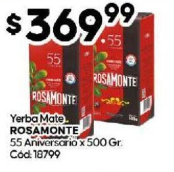 Diarco Yerba Mate Rosamonte 55 Aniversario x 500 gr. oferta