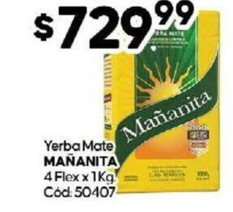 Diarco Yerba Mate Mañanita 4 Flex x 1 kg, oferta