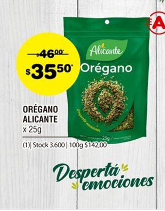 Atomo Conviene Alicante Orègano x 25g oferta
