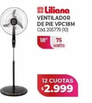 Naldo Lombardi Ventilador de pie liliana oferta
