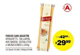 Atomo Conviene Fideos San Agustín oferta