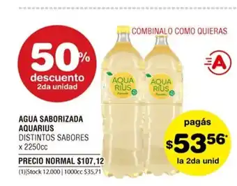 Atomo Conviene Aquarius Agua Saborizada x 2250cc oferta