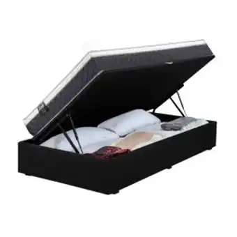 Sommier Center Cama baúl cali 1 plaza y media (100x190) gris oscuro squad oferta