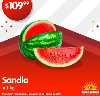 Supermercados Buenos Días Sandia 1kg oferta