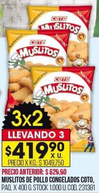 Coto Muslitos de Pollo Congelados Coto oferta