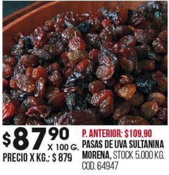 Coto Pasas de Uva Sultanina Morena 100g oferta