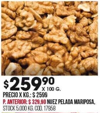 Coto Nuez Pelada Mariposa oferta