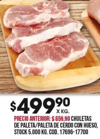 Coto Chuletas de Paleta/Paleta de Cerdo con Hueso oferta