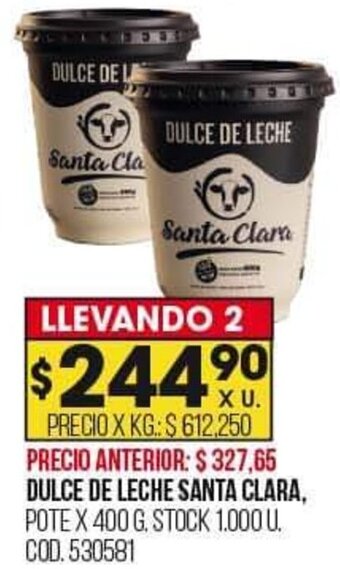 Coto Dulce de Leche Santa Clara oferta