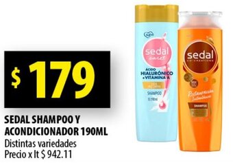 Punto Mayorista Sedal Shampoo y Acondicionador 190ml oferta