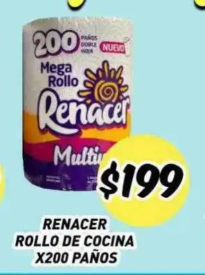 Supermercados Zeta Renacer rollo de cocina x200 paños oferta