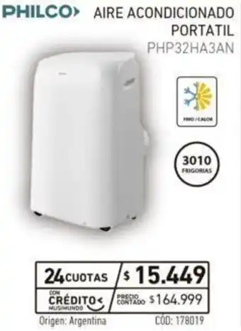 Musimundo Philco Aire Acondicionado Portatil oferta