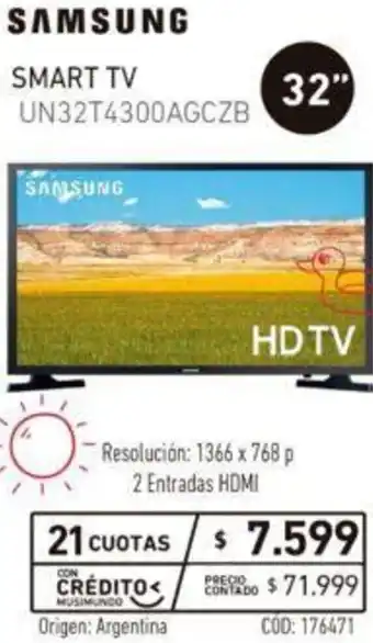 Musimundo Samsung Smart TV 32" oferta