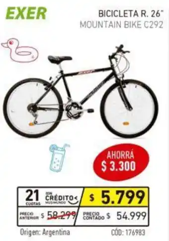 Musimundo Exer Bicicleta R. 26" oferta