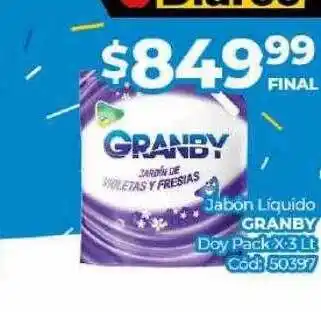 Diarco Jabón líquido granby doy pack oferta
