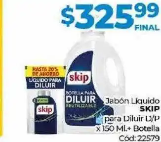 Diarco Jabón líquido skip para diluir d-p + botella oferta