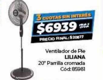 Diarco Ventilador de pie liliana 20 oferta