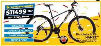 Diarco Bicicletas mtb hanze oferta