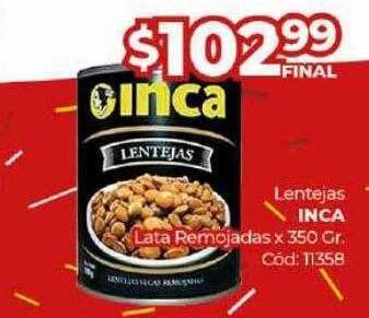 Diarco Lentejas inca lata remojadas oferta