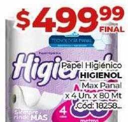 Diarco Papel higiénico higienol max panal oferta