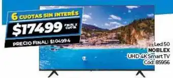 Diarco Led 50 noblex uhd 4k smart tv oferta