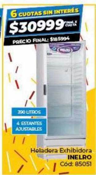 Diarco Heladera exhibidora inelro oferta