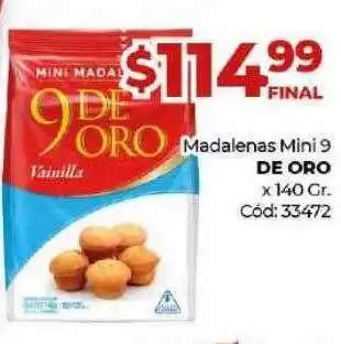 Diarco Madalenas mini 9 de oro oferta