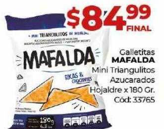 Diarco Galletitas mafalda mini triangulitos azucarados hojaldre oferta