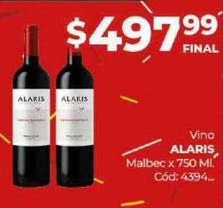 Diarco Vino alaris malbec oferta