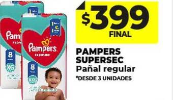 Supermayorista Vital Pampers supersec pañal regular oferta