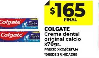Colgate crema dental original calcio