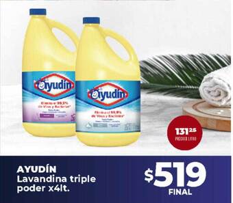 Supermayorista Vital Ayudin lavandina triple poder oferta