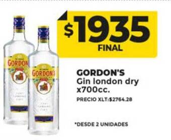 Supermayorista Vital Gordon's gin london dry x700cc oferta