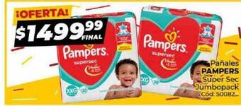 Diarco Pañales pampers super sec jumbopack oferta